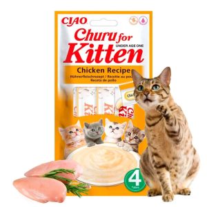 Caja 12 unidades Churu Kitten receta de pollo