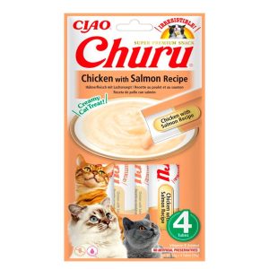 Churu Receta de pollo con salmón – Caja 12 unidades