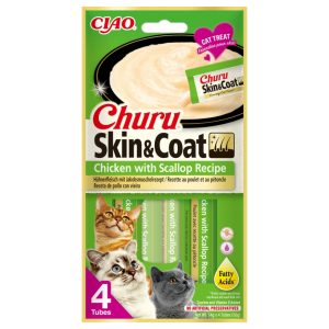 Churu Skin&Coat receta de pollo con vieira – Caja 12 unidades