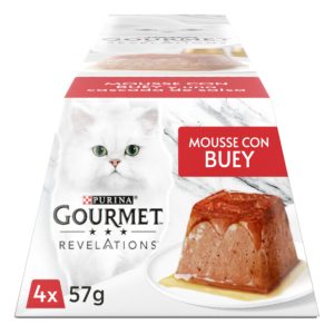 Gourmet Revelation Mousse Buey, 4×57 g.