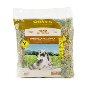 Heno Mini Orycs Manzanilla y Caléndula, 500 gr.