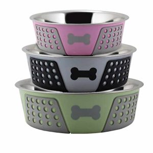 Ibañez Hermosa Comedero Bebedero Acero Inoxidable Rosa Grande